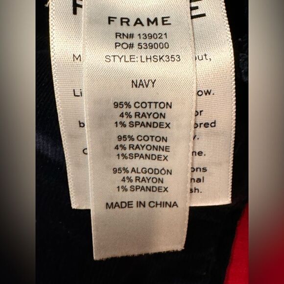 Frame Denim Skinny Stretch Velvet cords  Size 24 Navy Blue - Picture 5 of 10